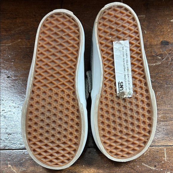 Vans Kids Sparkly Slip-On Sneakers - Silver Glitter - EUC - Picture 2 of 3